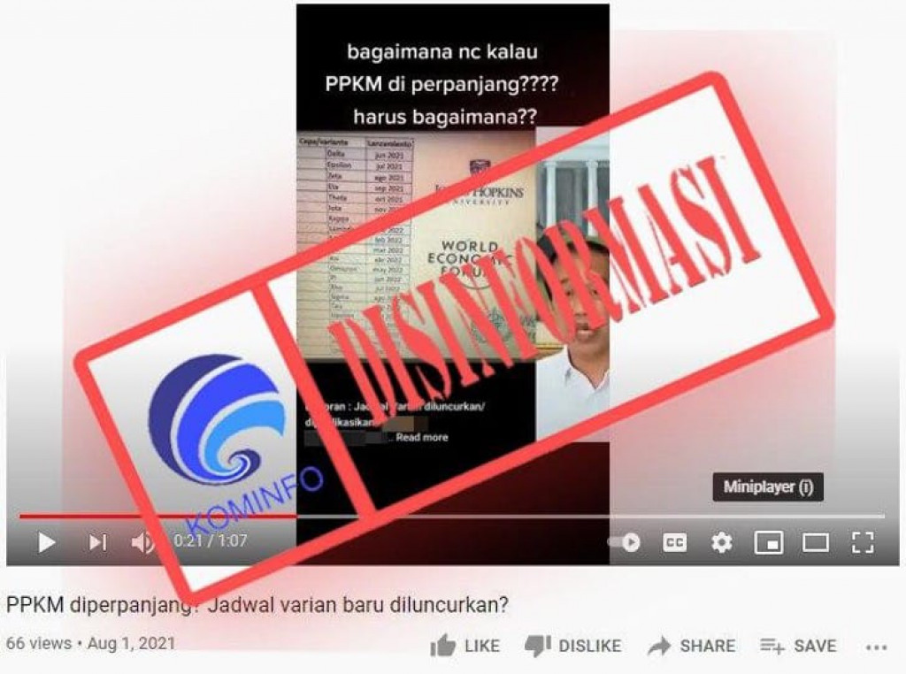 [HOAKS] Pandemi Covid-19 Sudah Diprediksi Sejak Tahun 2016